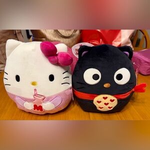 NWT, Set Hello Kitty x Squishmallows 8” 2-pack- Hello Kitty & Chococat, V-Day